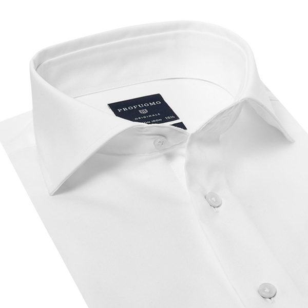 Overhemd - Wit - Slim Fit - Fine Twill (laatste maat: 43) - Afbeelding 2