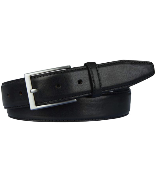 Zwarte leren riem - Afbeelding 2