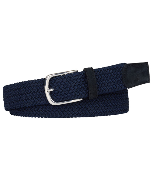 Gevlochten donkerblauwe riem - Afbeelding 2